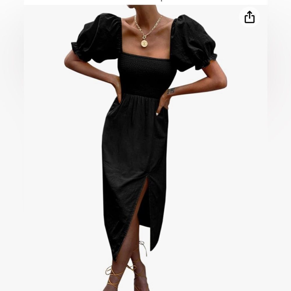 Black Smocked Dress size Small